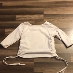Dull white crop top